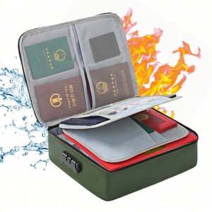 Caja de Almacenamiento Grande Resistente al Agua y al Fuego con Cierre de Cremallera de 3 Capas, Organizador de Archivos para Oficina y Hogar, Bolsa Ignífuga para Documentos con Cerradura - Product Image 5