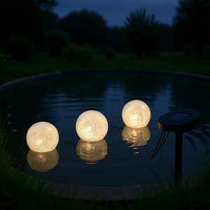 Lámpara Solar Flotante para Jardín con 3 LED, Luz Blanca Cálida, para Estanques y Piscinas, Exterior, IP68, Impermeable, Alimentada por Energía Solar - Product Image 2