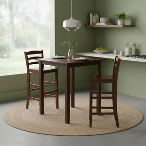 Ensemble de salle à manger Parkland 3 pièces avec table haute et 2 tabourets à dossier en échelle de 29 pouces - Product Image 3