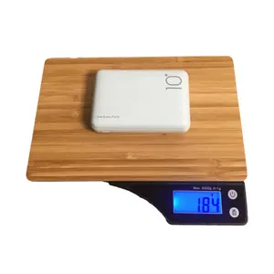 Eco-friendly Bamboo Cutting Board Digital LCD Display Blue Backlight 5kg Natural Bamboo Kitchen Scales For Food