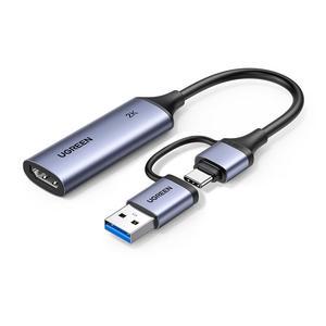 Carte de <span class=keywords><strong>capture</strong></span> vidéo UGREEN HD-MI vers USB C, appareil de streaming, <span class=keywords><strong>capture</strong></span> 2K/30Hz, entrée 4K, enregistrement audio de jeu - Product Image 1