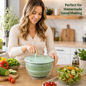 Escurridor de Ensaladas, Cortador Mandolina, Lavador de Frutas, Cuchillas de Acero Inoxidable, Apto para Lavavajillas, Multifuncional, Manual, para Frutas y Verduras - Product Image 6