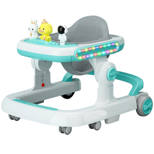 Marcheurs pour bébé Marcheur lumineux <span class=keywords><strong>LED</strong></span> pour enfants Bébé 4 en 1 Siège de marcheur pour tout-petits avec roues et musique - Product Image 4
