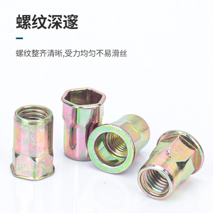 น็อตยึดหัวหกเหลี่ยมแบบแบนชุบสังกะสี Zhuojin Hardware ขนาด M3 M4 M5 M6 M8 M10 M12 สำหรับงานก่อสร้าง - Product Image 4