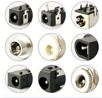 Prise d'alimentation DC femelle DC-022 5,5x2,1 mm à 3 broches, contact en cuivre, matériau PA66, connecteur vertical rond
