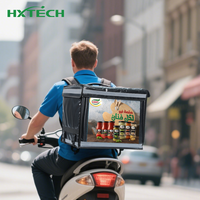 Bolsa de entrega térmica P2.5mm LED Bolsa de entrega de alimentos Cajas para llevar motocicleta Pantalla LED de animación para publicidad de video