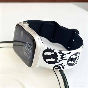 Nuevo patrón de Halloween tallado correa de silicona de dos colores para <span class=keywords><strong>Apple</strong></span> <span class=keywords><strong>Watch</strong></span> Series 11 10 <span class=keywords><strong>Ultra</strong></span> 2 49mm Correa pulsera - Product Image 5