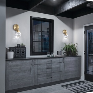 热销Nodric创意现代铜发光二极管水晶家居厨房走廊壁灯 - Product Image 4