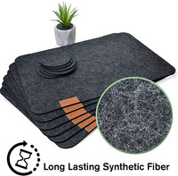 6 sets de tapis et 6 sous-verres, napperon en feutre pour Table à manger