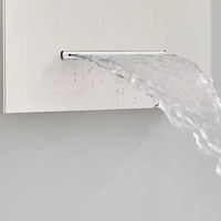Hot Sell Salle de bain Colonne de douche murale en acier inoxydable avec cascade Panneaux de douche à LED