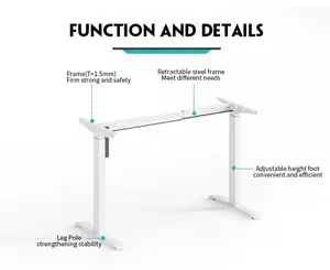 Schreibtisch Hohenverstellbar Elektr Gaming Electric Uplift Height Adjustable Ergonomic Sit Stand Desk Frame Standing Table