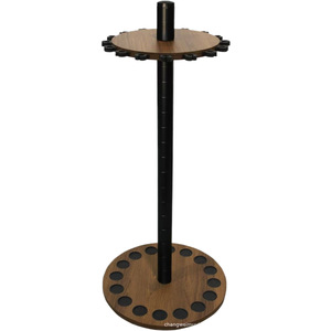 Support de rangement rotatif pour cannes à pêche en bois, capacité de 16 cannes, pour usage domestique et commercial - Product Image 5