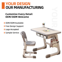 Table d'étude en bois pour enfants avec coins arrondis Table d'étude avec chaise pour enfants pour usage domestique Table d'étude pour enfants
