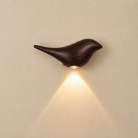 Lampe murale LED en forme d'oiseau, rechargeable, avec capteur PIR, veilleuse à induction sans fil, d'intensité variable, pour situations d'urgence