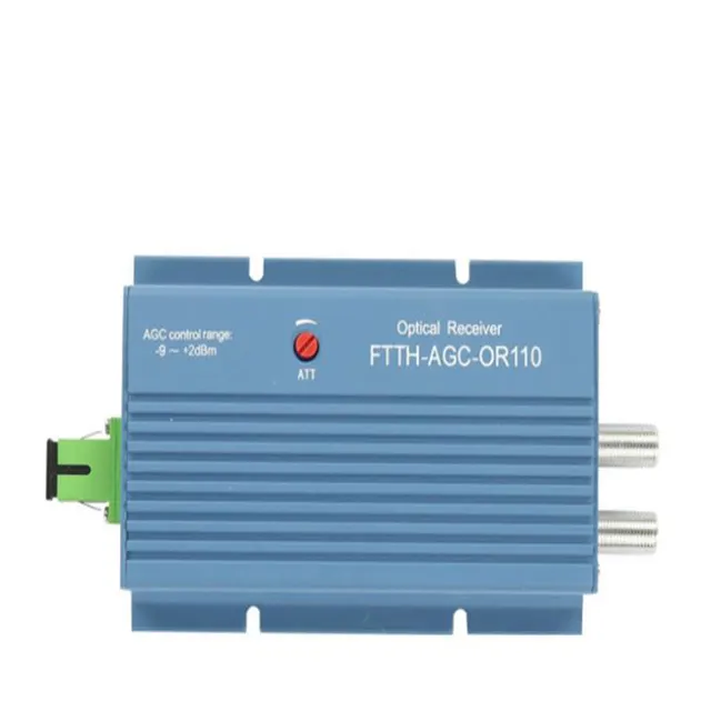 Receptor óptico de microfibra FTTH, receptor Digital y analógico, CATV ftth, de alto nivel, 2 salidas, 1550nm, con AGC y filtro