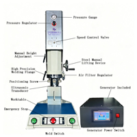 Machine de soudage plastique par ultrasons pour les plaques rigides de classement de cartes PSA, équipement de scellage de plaques de cartes 110V/220V