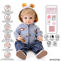 Jouet intelligent 3 en 1 pour enfants, poupées reborn parlantes de 22 pouces, en espagnol, avec détection de gravité et fonction d'enregistrement, cadeau éducatif pour filles