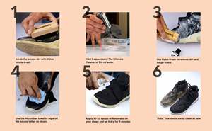 Kit Essentiel d'Entretien pour Mini Sneakers avec Nettoyant Rénovateur Ultime, Brosse à Sneakers et Serviette en Microfibre pour Chaussures - Product Image 4