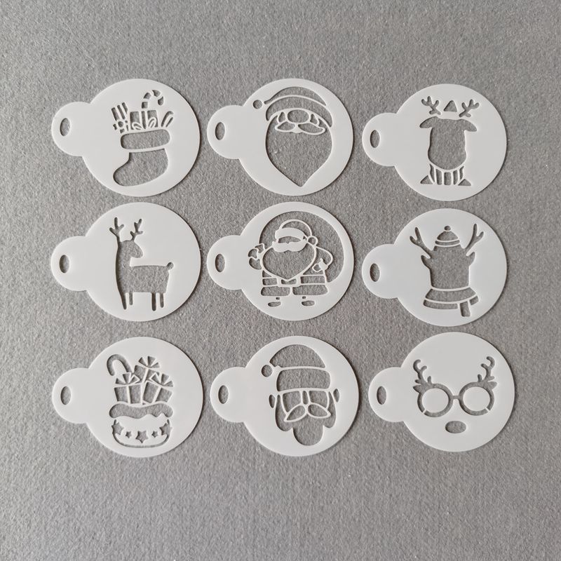 Kit De 36 Plantillas Geométricas Para Café Y Repostería - Reutilizables, Plástico Flexible, 9.7x7 Cm - Ideal Para Decorar Galletas, Tartas Y Manualidades