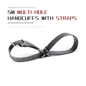 BDSM Sex PU <b>Leather</b> Erotic Toys Adjustable <b>Handcuffs</b> Adult SM Bondage Restraint Products - Product Image 2