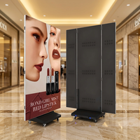 Écran d'affichage LED portable pliable à trois volets, double face, écran d'affichage électronique LED à trois plis, bannière LED à 3 côtés