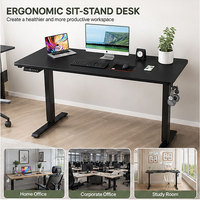 Escritorio Eléctrico Inteligente Convertible de Metal con Altura Ajustable, Ganchos Dobles para Auriculares y Bolsas, Mesa Ergonómica para Juegos con Control Remoto