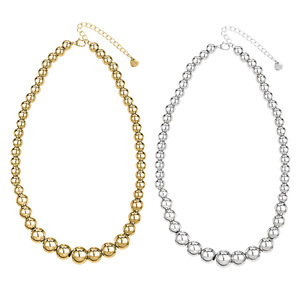 Collares de Moda con Cuentas Gruesas y Audaces 2025, Collares de Cadena de Cuentas Chapadas en Oro de Acero Inoxidable al por Mayor, Collar Hip Hop para Mujer - Product Image 2