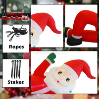 Décoration extérieure gonflable géante de Noël personnalisée, imperméable IP44, LED DC, écologique, Père Noël couché de 10 pieds