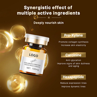 Ensemble de soins de la peau au collagène humain recombinant OEM en poudre lyophilisée + solvant hydratant réparateur blanchissant apaisant anti-âge