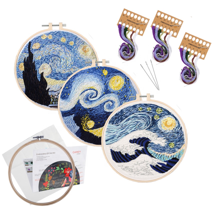 Wholesale 3D Cartoon DIY Craft Embroidery Set Needlework Embroidery Kits