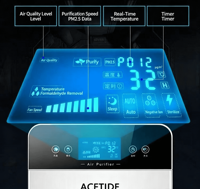Purificateur d'air ACETIDE Ziyao pour usage domestique, élimine le formaldéhyde, la fumée secondaire, génère des ions négatifs, stérilise les animaux domestiques, élimine les odeurs