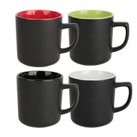 Usine noir mat porcelaine tasse tasses à boire cadeaux promotionnels peut imprimer Logo motif tasses à café en gros