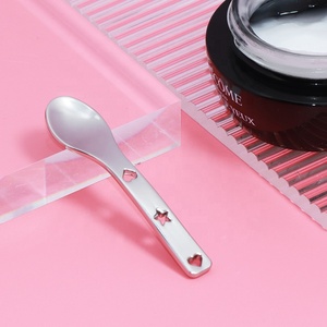 Mini <span class=keywords><strong>spatule</strong></span> de luxe en métal pour cosmétiques et maquillage de 6cm avec manche creux plaqué or - Product Image 3