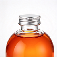 Ensemble de bouteilles en verre transparentes courtes pour vin, whisky, brandy, vodka, liqueur, pour cadeau ou décoration