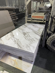 中国装飾パネルPVC大理石シートUV大理石シート高光沢UV 1220x2400/2900背景テレビ - Product Image 2