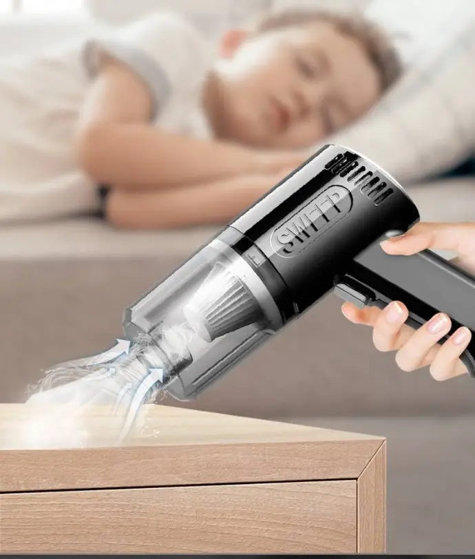 9000Pa Handheld car vacuum cleaner cordless portable mini wet dry home dust mite wireless vacuum cleaner