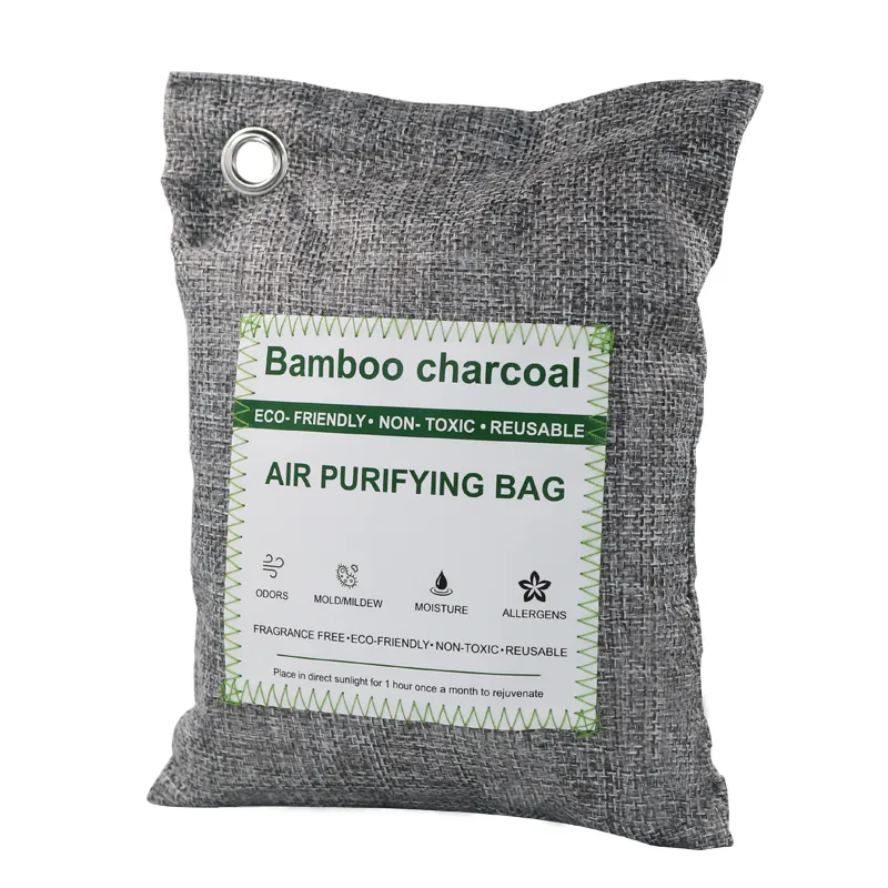 Sac de charbon de bambou 200g assainisseurs d'air pour la maison ou la voiture par la maison édition charbon de bambou naturel sac de purification d'air absorbeur d'odeurs