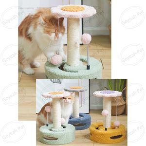 Torre para Gatos de Tamaño Pequeño con Poste Rascador, Cubierta de Sisal sin Residuos, Árbol para Gatos Multifuncional - Product Image 5