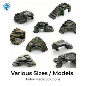 Plataforma de Resina Simulada para Reptiles, Multinivel, con Calefacción, para Reposo de Reptiles Juveniles - Product Image 5