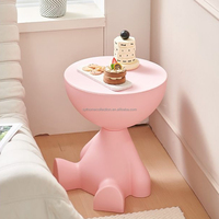 Table basse et table d'appoint modernes en plastique, meubles multifonctionnels pour salon avec rangement