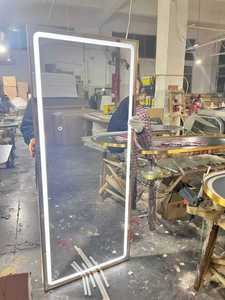 Contemporary Styled Wall Hair Mirror for Salons Internet Celebrity Famed Framed Metal Dressing Mirror - Product Image 5