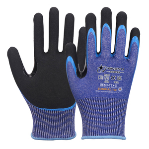 XINGYU HPPE Guantes DE TRABAJO resistentes a los cortes con revestimiento de nitrilo Sandy Guantes de mano de seguridad anticortes Guantes resistentes a los cortes para cocina e Industria - Product Image 1