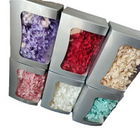Pétales d'hortensia stabilisés, fleurs séchées, fournitures pour loisirs créatifs, cadeau idéal pour la fête des mères, boîte carrée pour art en résine, fabrication de bougies éternelles