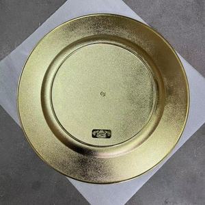 Différents Styles Rond Or Vintage Dentelle Textures Uniques Double Placage Isolation Thermique <span class=keywords><strong>Bol</strong></span> De Fruits Plateau Décoratif Chargeur Plaque - Product Image 6