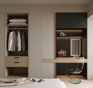 Muebles de Dormitorio de Diseño Moderno Hechos a Medida de Alta Gama, Vestidor con Puerta de Vidrio, Sala de Estar Ecológica para Villa - Product Image 1