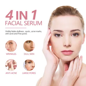 Bán buôn chăm sóc da chống lão hóa axit hyaluronic Niacinamide Vitamin C E chăm sóc da mặt huyết thanh huyết thanh chất lỏng làm trắng da mặt 4 trong 1