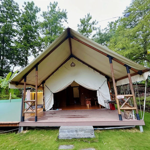 <span class=keywords><strong>Tente</strong></span> de glamping de luxe imperméable pour l'extérieur, <span class=keywords><strong>tente</strong></span> de safari, auvent, <span class=keywords><strong>6</strong></span> m, tissu PVC, structure en acier, distance entre les poteaux de 5 m, exposition toutes saisons - Product Image 3
