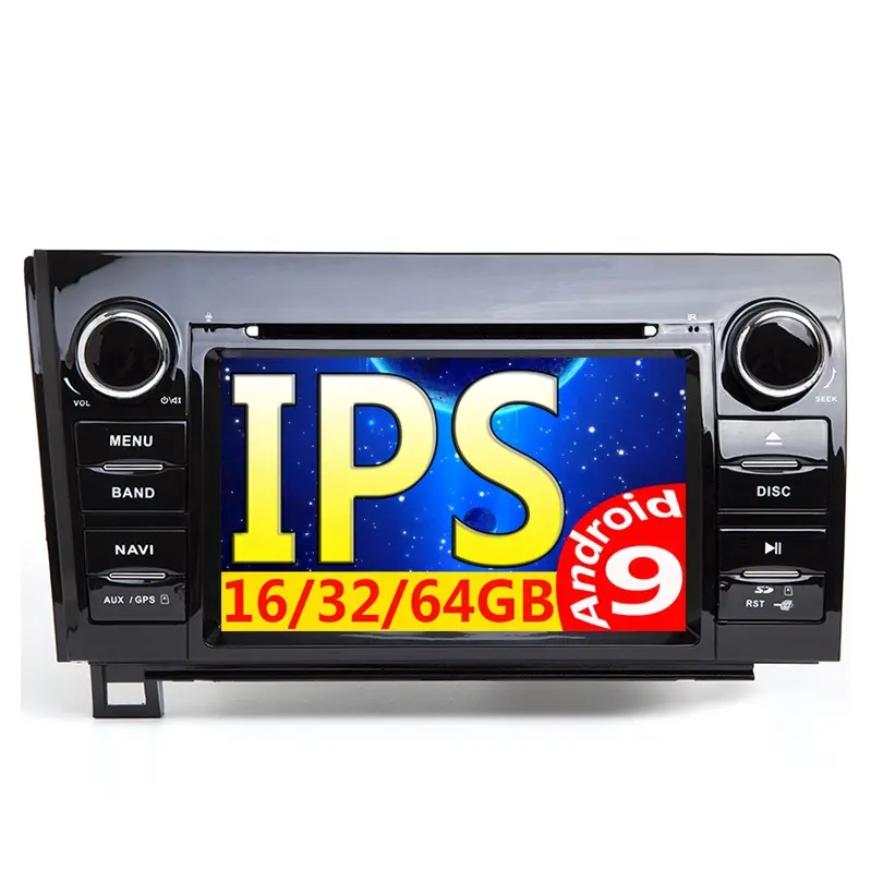 9''ips Sentuh Penuh Mobil Android 10 DVD GPS Player untuk Toyota Tundra Sequoia Multimedia Radio Navigasi Kendaraan Bt WiFi 4GB + 64GB