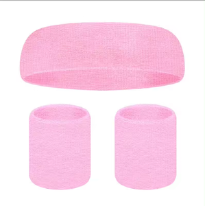 Etiqueta privada personalizada algodón Terry Cloth deporte ejercicio tenis muñeca pulsera bordado banda para el sudor elástico entrenamiento banda para el sudor - Product Image 5