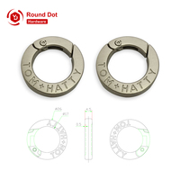 Clip métallique personnalisé avec gravure de logo - Fermoir à ressort plat avec nom de marque gravé pour accessoires de porte-clés